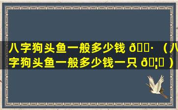 八字狗头鱼一般多少钱 🕷 （八字狗头鱼一般多少钱一只 🦊 ）